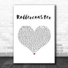 Jonas Brothers Rollercoaster White Heart Song Lyric Print