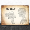 Rascal Flatts My Wish Man Lady Couple Song Lyric Music Wall Art Print