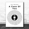 Joni Mitchell A Case Of You Vinyl Record Song Lyric Print