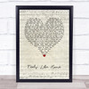 Jonny Houlihan Feels Like Home Script Heart Song Lyric Print