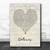 Jordan Davis Detours Script Heart Song Lyric Print