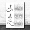 Josh Abbott Band Electric Skies White Script Song Lyric Print