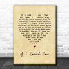 Josh Groban If I Loved You Vintage Heart Song Lyric Print