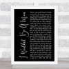 Josh Turner I Wouldn't Be A Man Black Script Song Lyric Print