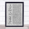 Josh Turner I Wouldn't Be A Man Grey Rustic Script Song Lyric Print