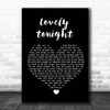 Joshua Radin Lovely tonight Black Heart Song Lyric Print