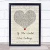 JP Saxe If The World Was Ending Script Heart Song Lyric Print