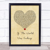 JP Saxe If The World Was Ending Vintage Heart Song Lyric Print