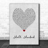 Juicy J Shell Shocked Grey Heart Song Lyric Print