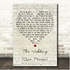 Julie Rogers The Wedding Script Heart Song Lyric Print