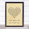 Karen Carpenter Make Believe It's Your First Time Vintage Heart Song Lyric Print