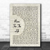 Kate Bush Room For The Life Vintage Script Song Lyric Print