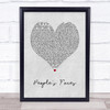 Kate Tempest People's Faces Grey Heart Song Lyric Print