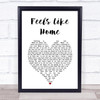 Katie Melua Feels Like Home White Heart Song Lyric Print