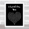 Katie Melua I Cried For You Black Heart Song Lyric Print