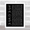 Katie Melua The Walls Of The World Black Script Song Lyric Print