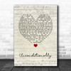 Katy Perry Unconditionally Script Heart Song Lyric Print