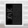 Kehlani TOXIC Black Script Song Lyric Print