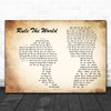 Take That Rule The World Man Lady Couple Song Lyric Music Wall Art Print