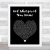 Keith Urban God Whispered Your Name Black Heart Song Lyric Print