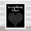 Ken Boothe Everything I Own Black Heart Song Lyric Print