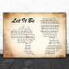 The Beatles Let It Be Man Lady Couple Song Lyric Music Wall Art Print