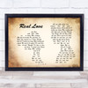 The Beatles Real Love Man Lady Couple Song Lyric Music Wall Art Print
