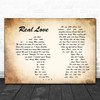 The Beatles Real Love Man Lady Couple Song Lyric Music Wall Art Print