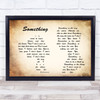 The Beatles Something Man Lady Couple Song Lyric Music Wall Art Print