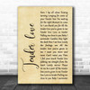 Kenny Thomas Tender love Rustic Script Song Lyric Print
