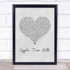 Keywest Apple Tree Hill Grey Heart Song Lyric Print