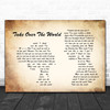The Courteeners Take Over The World Man Lady Couple Song Lyric Music Wall Art Print