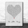 Keywest The Little Things Grey Heart Song Lyric Print