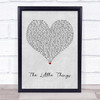 Keywest The Little Things Grey Heart Song Lyric Print