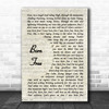 Kid Rock Born Free Vintage Script Song Lyric Print