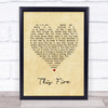 Killswitch Engage This Fire Vintage Heart Song Lyric Print