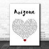 Kings Of Leon Arizona White Heart Song Lyric Print