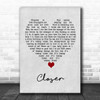 Kings Of Leon Closer Grey Heart Song Lyric Print