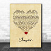 Kings Of Leon Closer Vintage Heart Song Lyric Print