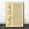 Kings Of Leon Molly's Chambers Rustic Script Song Lyric Print