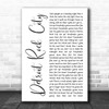 Kiss Detroit Rock City White Script Song Lyric Print