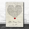 Kitty Kallen Little Things Mean a Lot Script Heart Song Lyric Print