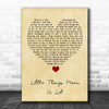 Kitty Kallen Little Things Mean a Lot Vintage Heart Song Lyric Print