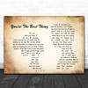 The Style Council You're The Best Thing Man Lady Couple Song Lyric Music Wall Art Print