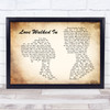 Thunder Love Walked In Man Lady Couple Song Lyric Music Wall Art Print