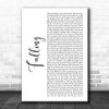 Krept & Konan Falling White Script Song Lyric Print