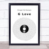 Krept & Konan G Love Vinyl Record Song Lyric Print