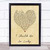 Kylie Minogue I Should Be So Lucky Vintage Heart Song Lyric Print