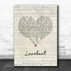 Kylie Minogue Loveboat Script Heart Song Lyric Print