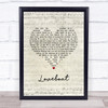 Kylie Minogue Loveboat Script Heart Song Lyric Print